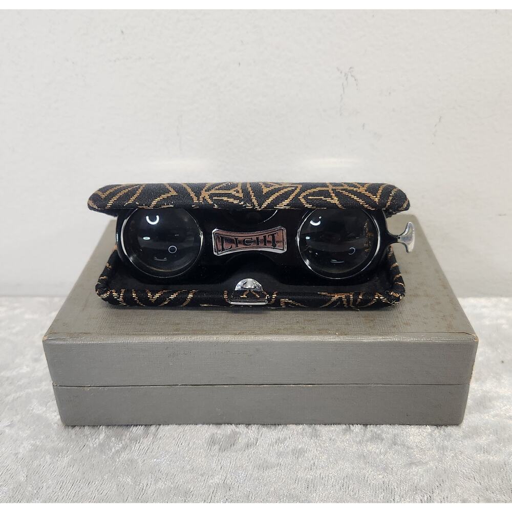 Vintage Licht Folding Black & Gold Opera Binoculars